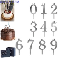 BACK2LIFEM Metal Number Candle Holders, Stainless Steel Versatile Number Birthday Candle Holder, Par