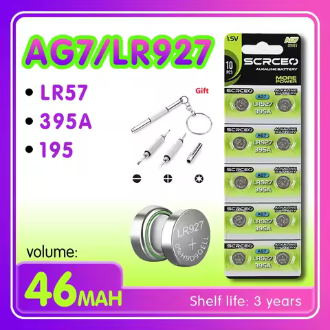 2-10PCS LR927 AG7 LR57 395A 195 1.5V Lithium Manganese Dioxide Button Battery, Suitable for Calculat