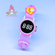 Jam Tangan Anak Anak Digital Sanrio Strap Rubber Karet Lucu Terbaru