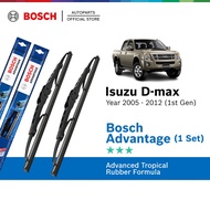 Bosch Advantage U Hook Wiper Set for Isuzu DMax / DMax 1st Gen (22"/19")