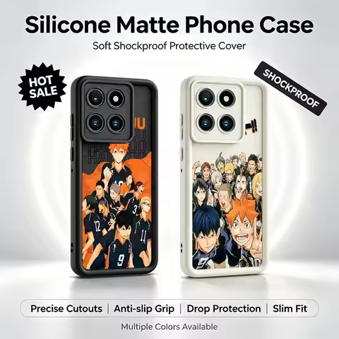 Haikyuu Oya Volleyball Shockproof Phone Case For Xiaomi 11 12 14T 15T Ultra POCO X3 X5 X6 M6 C65 Red