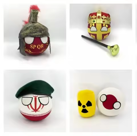 20cm Polandball Japanese ball with small bucket Iran ball with green berets roman country ball Handm