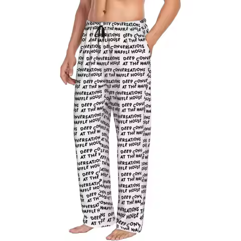 Custom Waffle House Jonas Brothers Men Pajama Pants Lounge Sleep Sleepwear Bottoms with Pockets