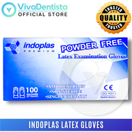Indoplas Latex Gloves (100pcs) Powder Free Disposable VivaDentista Dental