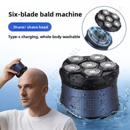 6 Head Shaver for Men Electric Shaver Bald Head Grooming Self Haircut Shaving Tool