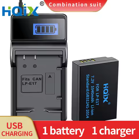 HQIX for Canon EOS M3 M5 M6 R10 RP R8 250D 800D 77D 9000D 750D 850D 760D 200D Ⅱ Camera LP-E17 Charge