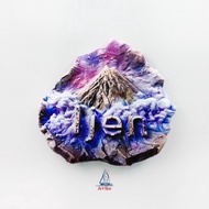 [Three-Dimensional Refrigerator Stickers] Ijen Ijen Volcanic Indonesia Blue Fire Refrigerator Magnet