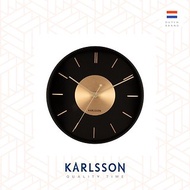荷蘭Karlsson, Wall clock 35cm Gold Disc black 金色撞黑色掛鐘