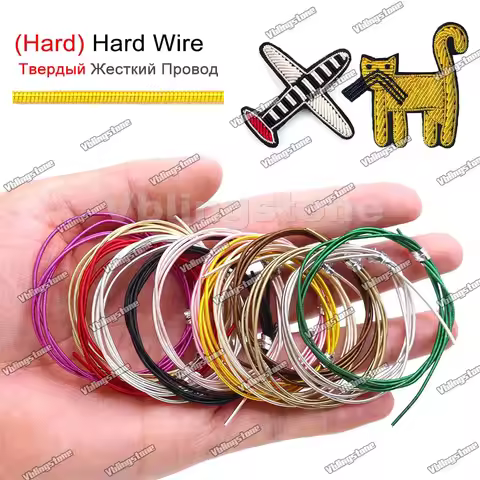 French Bullion Wire Embroidery Thread Metal Copper Hard Wire DIY Badge Hand Made Jewelry Accessories