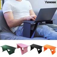 【YW】Laptop Stand Space-saving Foldable Computer Support Stand Adjustable Small Laptop Desk for Home Bedroom