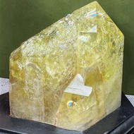 超密集彩虹 黃水晶柱 精品拋光 專屬底座 黃水晶 擺件收藏