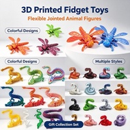 3D Printed Dragonfly Movable Joint & Wing Model, Multi Color Articulated Decor Ornament Stress Relie
