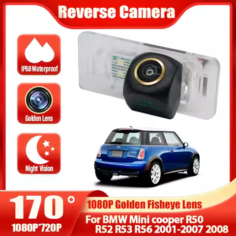 For BMW Mini cooper R50 R52 R53 R56 2001-2008 Car Reversing Back Up Camera Fish Eyes Night Vision Wa