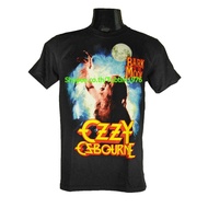 OZZY OSBOURNE T-Shirt Ossie Osborne Bark at the Moon Pattern Metal Shirt Black OZZ1692