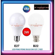 LED PING PONG BULB 3W E27 B22