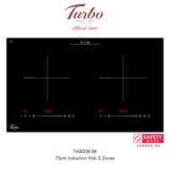 Turbo Italia - TIA800B-BK 75cm 2 zones induction hob with touch control