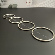 Vòng Bạc trơn nguyên chất S990 dành cho người lớn ni tay 54 56 58 60 - Vòng Bọng bản rộng - Bạc thật