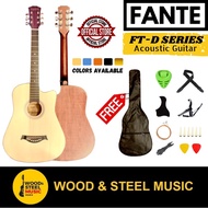 FANTE FT-D Series Acoustic Guitar Beginner Package with FREE Bag and Accessories (Gitar Akustik / Gitar Kapok)