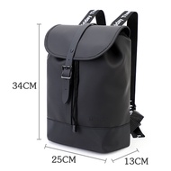 TINYAT New Men's Leather Backpack laptop Backpack for 14 15 inch Waterproof Travel Backpack for School Hiking Finshing Backpack