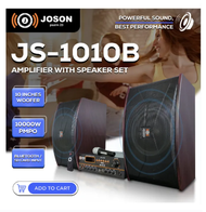 Joson JS-1010 10 Inches Micro Component System (Amplifier + Speakers)Karaoke set 1000Watts With Free