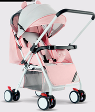 全城熱賣 - 嬰兒手推車（（旗艦版）拼色烟粉色雙向）#H019061043