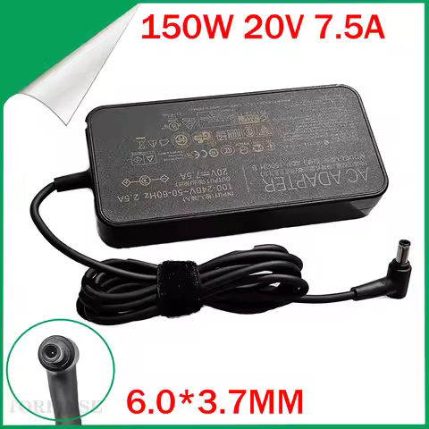 20V 7.5A 150W 6.0X3.7mm AC Laptop Power Adapter Charger For Asus TUF FX505D FX505DT FX505DU ROG Stri