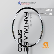 【EXCLUSIVE MODEL】 APACS Fantala 6.2 Speed (Black White) Badminton Racket - 5UG1 Max.T 38LBS, 6.2mm Shaft | 100 ORIGINAL