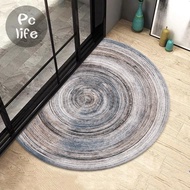 【PC LIFE】Simple semicircular entrance carpet floor mats household entrance door foot mats Nordic bathroom door mats non-slip absorbent pads