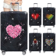 18-32inch Baggage Cover Travel Luggage Protective Cover Stretch Dust Suitcase Cover Love Series