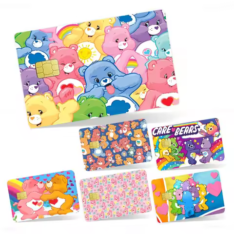 Cartoon C-Care Cute B-Bears S Anime Cartoon Bear Skin Sticker Film Tape Case For Big Credit Debit Ca
