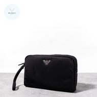 EMPORIO ARMANI Travel essentials medium pouch nylon Black