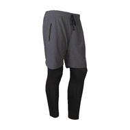 Tactico ZANO GREY 7per8 brand running jogging fitness sports cuff pants/cycling pants