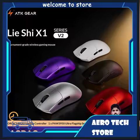 ATK X1V2 Wireless Gaming Mouse PAW3950 Ultra Nordic 54H20 8K Polling 54g Lightweight Valorant CS2 Ap