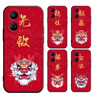 Huawei Y6 Y7 Y6S PRO Y7A Y6P Y9S Y9 Prime 2018 2019 Chinese Year of the Dragon Matte Case Soft Cover