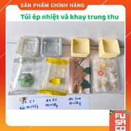 Combo BAG + HEAT PRESSED moon cake tray (Flower/Dog/Rabbit shape) for 75g-125g cakes