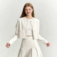 Thesummernade Jolin Blazer (ได้เฉพาะเสื้อเบลเซอร์)Blazer สไตล์เกาหลี เสื้อครอปเบเซอร์