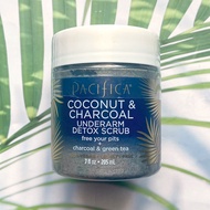(Pacifica®) Coconut & Charcoal Underarm Detox Scrub 205 ml สครับ ดีท็อกซ์ ใต้วงแขน มะพร้าว & ถ่าน