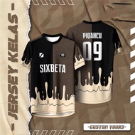 【Free Custom Name & Number】T Shirt for Men Women Jersey Baju Sukan Berkolar Jersey Retro Collar Foot