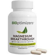 BIOptimizers Magnesium Breakthrough Complex Supplement with 7 Forms of Mg: Glycinate, Malate, Citrat