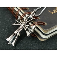 Alloy Chrome Hearts Cross men's pendant with 2.5mm ball chain necklace