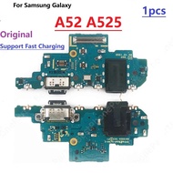 Original บอร์ดซ่อมโทรศัพท์มือถือสำหรับ Samsung Galaxy A52 A525ชาร์จพอร์ตแผ่นริบบิ้นช่อง Usb Connecto