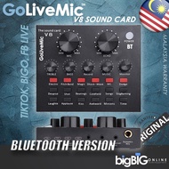 Golive V8 Mobile Phone Sound Card BT Microphone Live USB External Sound Card DSP Chip 12 Sound Effec