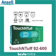 JTTOP" NITRILE RUBBER GLOVES ANSELL 92-600 TOUCHNTUFF SAFETY GLOVE HALAL