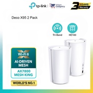 TP-Link Deco X95 AX7800 Mesh Wifi 6 Router Tri-Band Whole Home System Wireless Range Extender (1-Pac