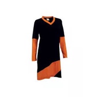 Tshirt Muslimah Oren Sport - Black/Orange