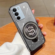 Soft Case Realme C71 C73 Glitter Dollar Ring Stand Wireless Mobile Casing