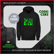 ✆ ๑ DLSU-CSB (De La Salle-College of Saint Benilde) High Quality Hoodie Jacket
