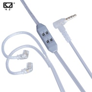KZ T8 Dây cáp Bộ tai nghe 8-bánh răng điện tử điều chỉnh mạ bạc nâng cấp Dây qdc/C Pin 3.5mm tai ngh