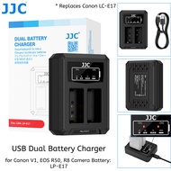 JJC USB Dual LP-E17 Battery Charger for Canon EOS R50 R50V R50 V R10 R8 RP R100 M5 M6 Mark II M3 200