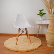 Faryuz - KARPET BULAT [ANTI SLIP] 100cm + Busa Bulu Rasfur Lembut Tikar/Alas Meja/Kursi Decor Bundar